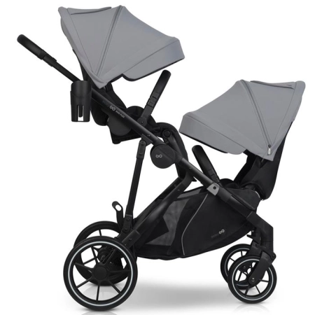 EasyGo DuoFlex Cloudy Gray 2+2 wózek bliźniaczy wielofunkcyjny